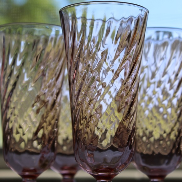 Vintage soft pink glasses made in France - Picture 3 of 11